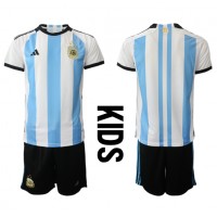 Argentina Hjemmedraktsett Barn VM 2022 Kortermet (+ Korte bukser)